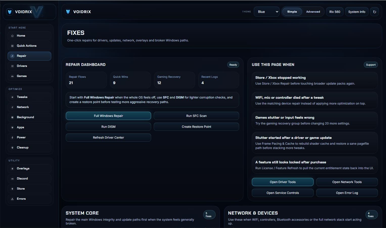 VOIDRIX – OPTIMIZER - VOIDRIX