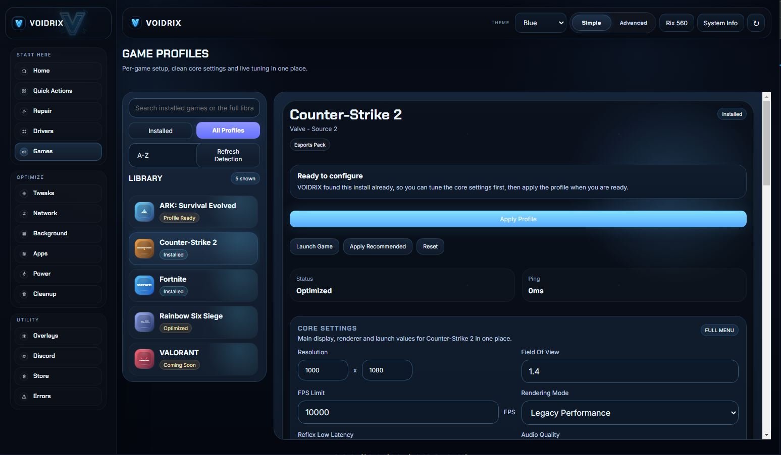 VOIDRIX – OPTIMIZER - VOIDRIX